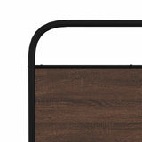 Metal Bed Frame without Mattress Brown Oak 180x200 cm Super King 3318656