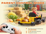 12V Ride on Tractor and Trailer with Remote Control, Music, Shifter, Start-Up Sound, for Kids Ages T3398P378931