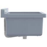Sink Washbasin for Wall Mounting Grey 40x40x24 cm Resin 4002796