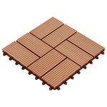 22 pcs Decking Tiles 30x30 cm 2 sqm WPC Teak Colour 277809