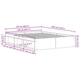 Bed Frame without Mattress Artisan Oak 150x200 cm Engineered Wood 3329313