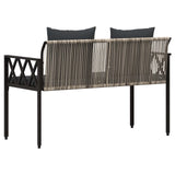 Outdoor Benches 2 -Seater 116 x 56 x 75 cm Poly Rattan 42025353
