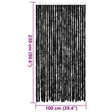 Fly Curtain Anthracite 100x230 cm Chenille 377382