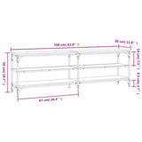 TV Cabinet Smoked Oak 160x30x50 cm Engineered Wood 826751