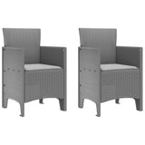 Garden Dining Set 3 pcs Light Grey Polypropylene 3378689