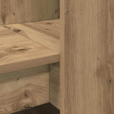 Desk with Shelf Artisan Oak 122 x 67 x 145 cm Engineered Wood 3337264