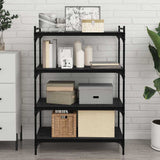 Bookshelf Board 4 pcs Black 80 x 40 x 1.5 cm Engineered Wood 875062