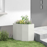 Corner Planter White 45 x 45 x 50 cm Steel 883669
