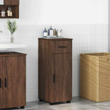 Bathroom Cabinet with Drawer Brown Oak 30 x 35 x 80 cm 883331