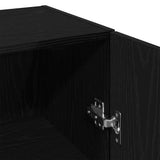 Wall Mounted Cabinet Black Oak 34.5x34x90 cm Engineered Wood 862171
