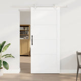 Sliding Door White 93 x 211 cm Solid Pine Wood 3333573