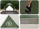 Tunnel Tent with Roof Green 8-Person Polyester and Steel 42028657
