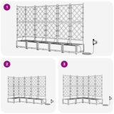 Garden Planter 5 pcs Black 120 x 120 x 126 cm Plastic 42002855