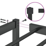 Metal Bed Frame without Mattress Black 90x190cm 373647