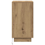 ZNTS Bedside Cabinet with LED Lights Artisan Oak 38x34x65 cm 861309