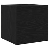 TV Cabinet Set Wall-mounted 3 pcs Black Oak Engineered Wood 3393139
