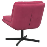 Swivel Relaxing Chair Wine Red 63 x 75 x 76 cm Velvet 42007364