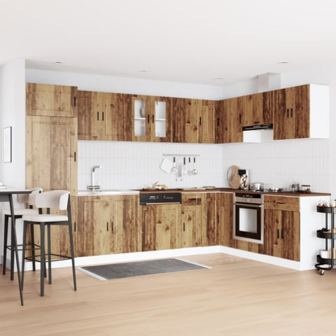 Sink Base Cabinet with Door Porto 2 pcs Brown 80 x 46 x 84.5 cm 3315029