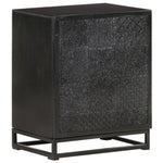 ZNTS Bedside Cabinet Black 40x30x50 cm Solid Acacia and Mango Wood 321614