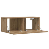 Wall Mounted TV Cabinet Artisan Oak 80x30x30 cm Engineered Wood 856017