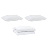 Duvet with Pillow 3 pcs White Microfiber 3377666