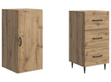 Cabinet Set 2 pcs Artisan Oak 33 x 34.5 x 90 cm Engineered Wood 3416654