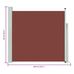 Patio Retractable Side Awning 170x300 cm Brown 317891