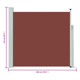 Patio Retractable Side Awning 170x300 cm Brown 317891
