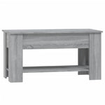 ZNTS Coffee Table Grey Sonoma 101x49x52 cm Engineered Wood 819273