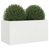 Planter White 62x30x29 cm Steel 841590