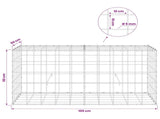 Gabion with 5 mm Wire and 10x10 cm Mesh 100x50x50 cm 3465188