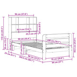Bed Frame without Mattress 90x200 cm Solid Wood Pine 3309914