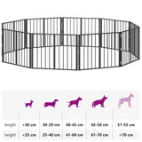 Dog Gate 10 pcs Black 80 x 60 cm Galvanised Steel 892013