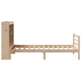 Bookcase Bed without Mattress 90x190 cm Single Solid Wood Pine 3321924
