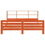 ZNTS Bed Frame without Mattress Wax Brown 180x200 cm Super King Solid Wood Pine 3309934