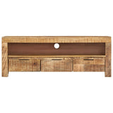 TV Cabinet 110x30x40 cm Rough Mango Wood 338026
