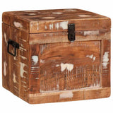 Storage Box with Storage with Door Brown Solid Mango Wood 4104570