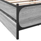 Bed Frame with Drawers without Mattress Grey Sonoma 150x200 cm King Size 3279930