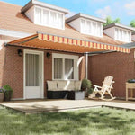 Retractable Awning Manual Yellow and Orange 450x300 cm Fabric 3330911