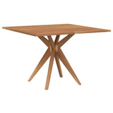 Garden Table Brown Solid Acacia wood 110 cm Decorative Inlays 367837