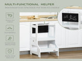 2 in 1 Kids Kitchen Step Stool with Safety Rail Toddler Steps with Chalkboard for Kitchen Bathroom, T3398P347701