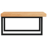 Basin Shelf Wall Mounted Steel and Solid Wood Oak 3302493