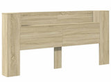 Headboard Cabinet with LED Sonoma 160 x 16.5 x 103.5 cm 8006542