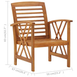 5 Piece Garden Lounge Set Solid Acacia Wood 3057985