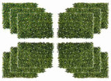 12PCS Artificial Boxwood Wall Panels 50cm x 50cm Grass Privacy Fence Screen Faux Hedge Greenery T3398P552554