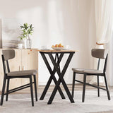 Dining Table X-Frame 50x50x75 cm Solid Wood Pine and Steel 3282691