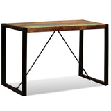 ZNTS Dining Table Solid Reclaimed Wood 120 cm 243998