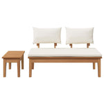 Garden Bench 2 pcs Brown Solid Teak wood 42006396