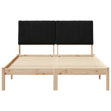 Bed Frame with Headboard Brown 135 x 190 cm Solid Pine Wood 878901