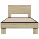 Bed Frame with Headboard Sonoma Oak 80 x 200 cm Engineered Wood 8009083